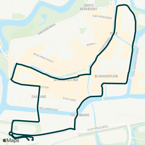 Arriva Vlinder Binnenstad map