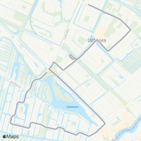 Connexxion Uithoorn Amstelplein - Uithoorn Willem Klooslaan map
