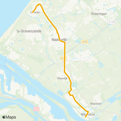 EBS Monster via Naaldwijk - Maassluis map