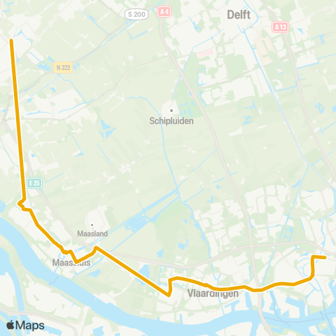 EBS Schiedam via Maassluis-Honselersdijk - Naaldwijk map