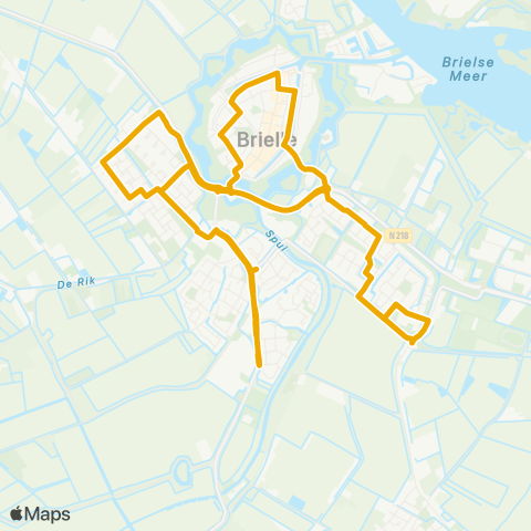 EBS Rugge via Vierpolders - Rugge map