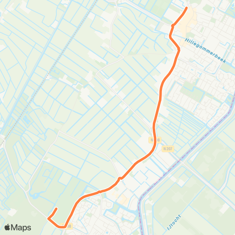 Arriva Lisse - Hillegom (DB4D pendel) map