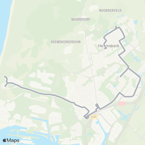 Connexxion Wijk aan Zee - Heemskerk Centrum map