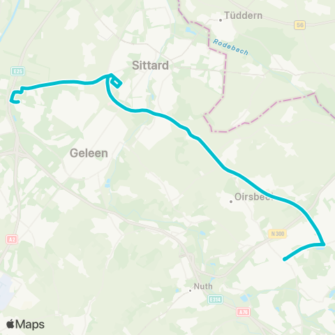 Arriva Hoensbroek via Sportzone - Chemelot map