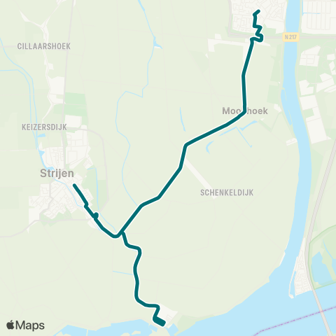 Connexxion Strijen - s'-Gravendeel map