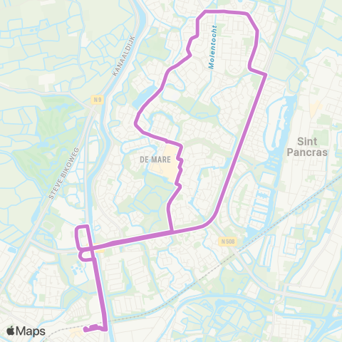 Connexxion Alkmaar Station - Daalmeer - De Mare - Station map