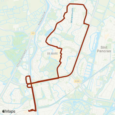 Connexxion Alkmaar Station - De Mare - Daalmeer - Station map