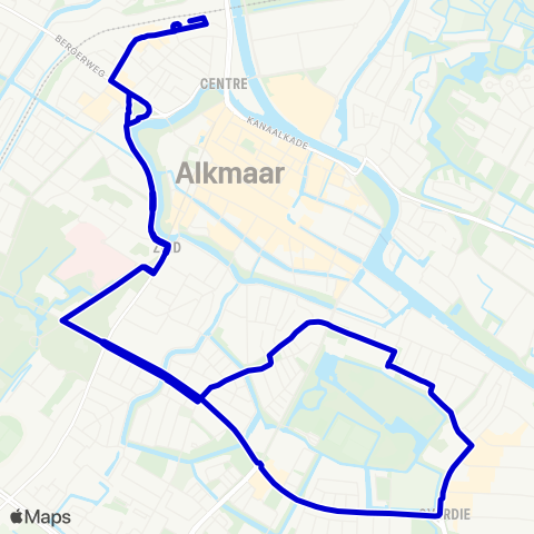 Connexxion Alkmaar Station - Overdie - Alkmaar Station map