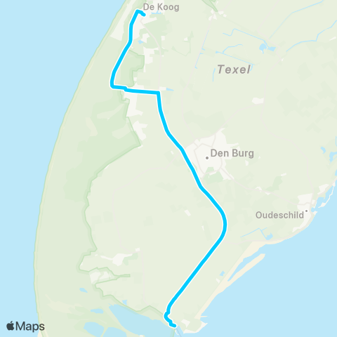 Connexxion Texel Veerhaven - De Koog Nikadel map