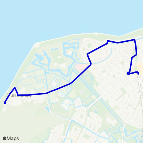 Connexxion Den Helder Station - Fort Kijkduin / Strand map