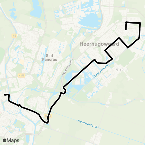 Connexxion Alkmaar Station - Heerhugowaard Centrumwaard map