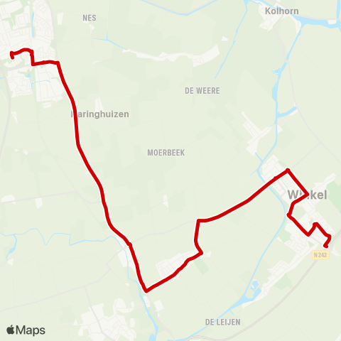 Connexxion Nieuwe Niedorp Transferium - Schagen Muggenburg map