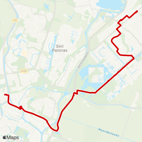 Connexxion Alkmaar Station - Heerhugowaard Icaruslaan map