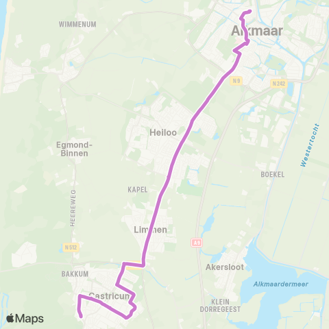 Connexxion Castricum Station - Alkmaar Station map