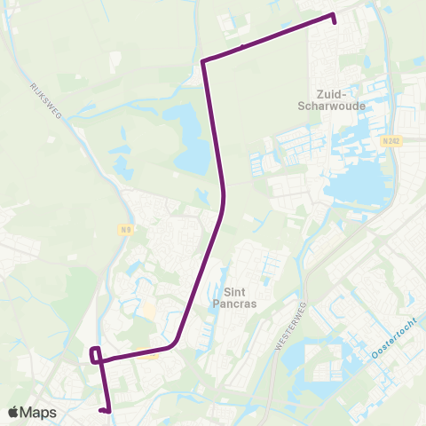 Connexxion Alkmaar Station - Oudkarspel [Sneldienst] map