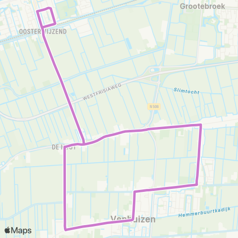 Overal Hoogkarspel - Venhuizen - Hoogkarspel map