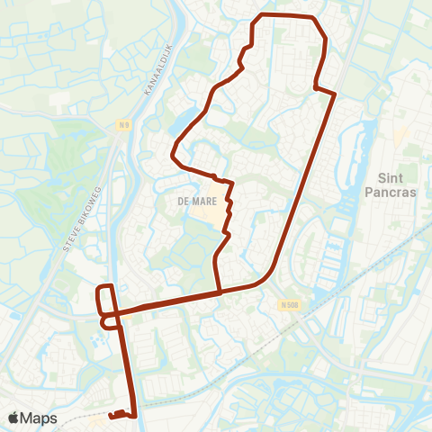 Overal Alkmaar Station - De Mare - Daalmeer - Station map