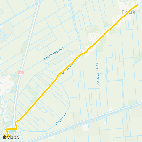 Overal Abbekerk Busstation - Twisk Noorderweg map