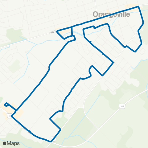 Orangeville Transit South Central map