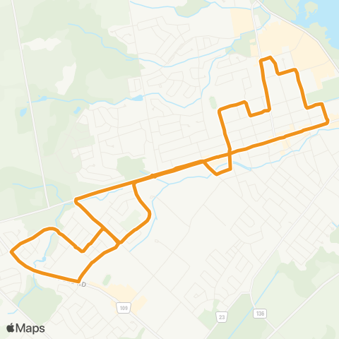 Orangeville Transit South West map