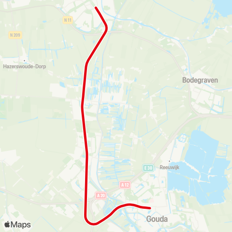 R-net Alphen a / d Rijn <-> Gouda SPR8600 map