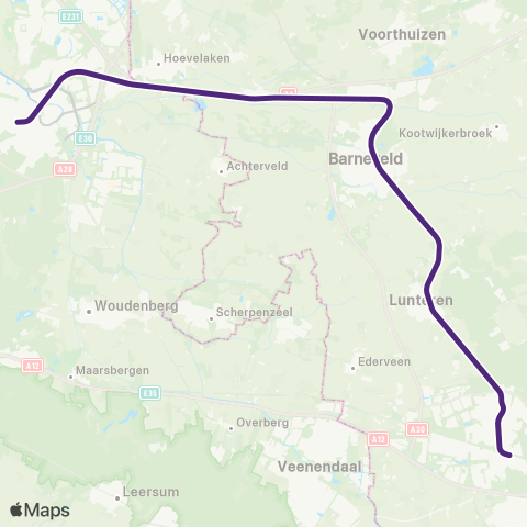 RRReis Amersfoort Centraal <-> Ede-Wageningen SPR31300 map