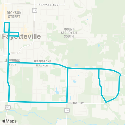 Ozark Regional Transit Route 20 map