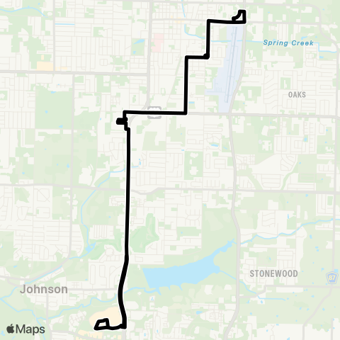 Ozark Regional Transit Route 61 map