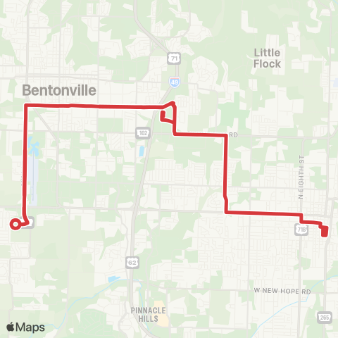 Ozark Regional Transit Route Brc map