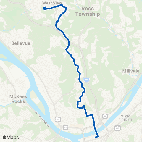 PRT Perrysville map