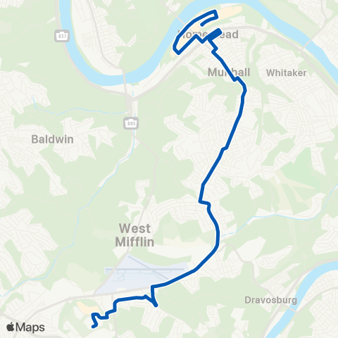 PRT Homestead Park map