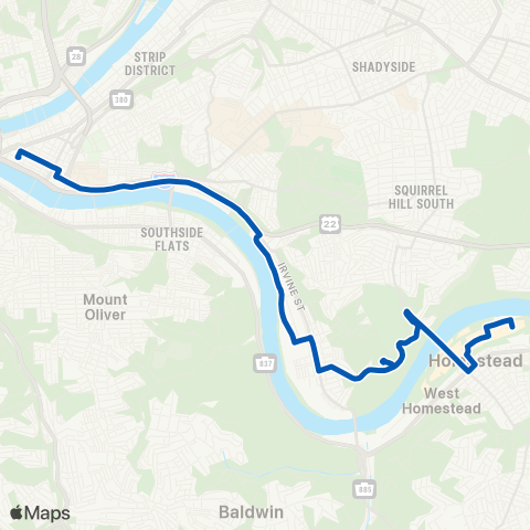 PRT Hazelwood map