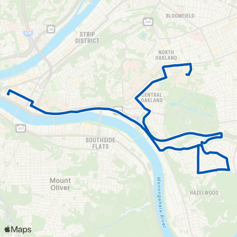 PRT Greenfield map