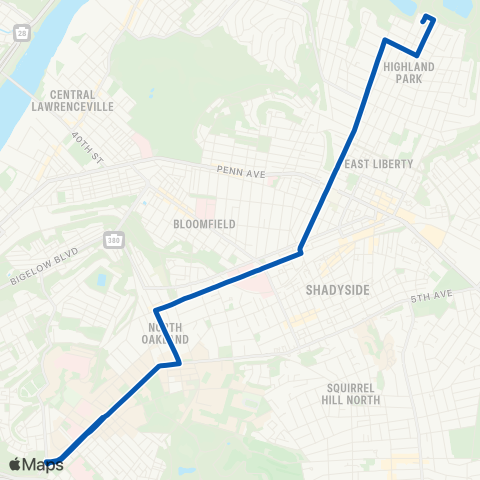 PRT Negley map