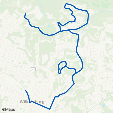 PRT East Hills map