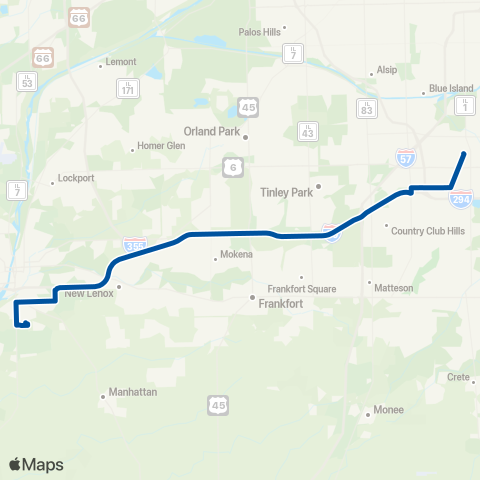 Pace Harvey - Laraway Crossings Express map