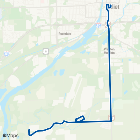 Pace Joliet - Centerpoint map