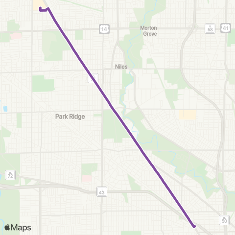 Pace Pulse Milwaukee Line map