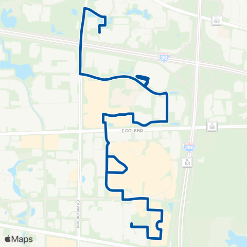 Pace Schaumburg Trolley map