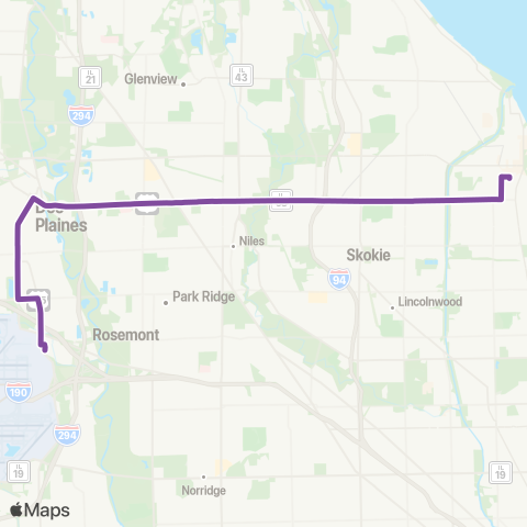 Pace Pulse Dempster Line map