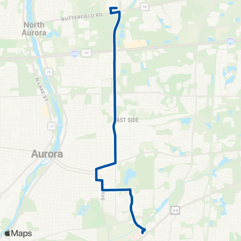 Pace Farnsworth Avenue map