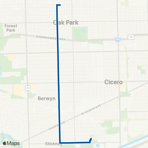 Pace Ridgeland Avenue map