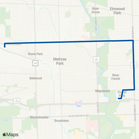 Pace West North Avenue map