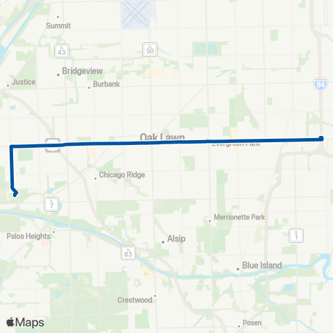 Pace 95th Street map