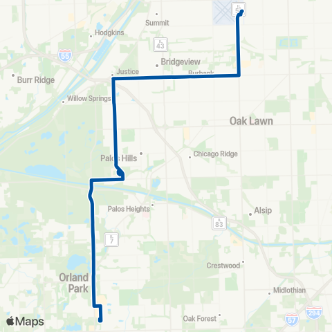 Pace Midway - Orland Park map