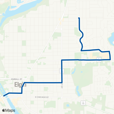 Pace Northeast Elgin map