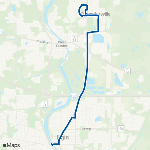 Pace Dundee-Carpentersville map