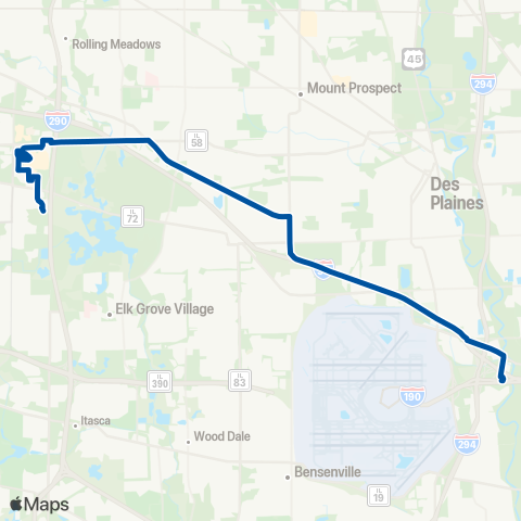 Pace Rosemont - Schaumburg Limited map