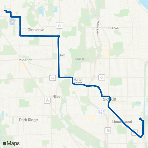 Pace Lincoln Avenue map