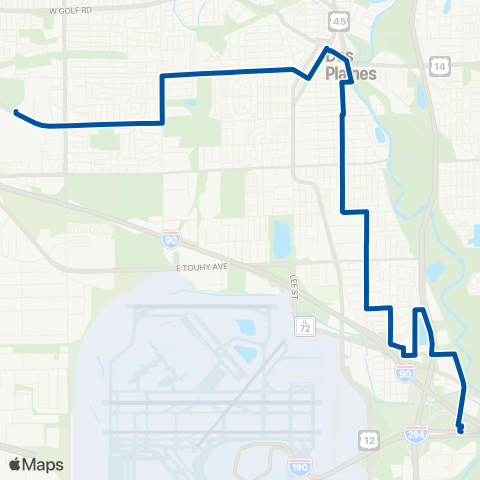 Pace South Des Plaines map